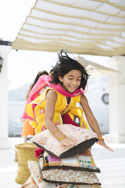 Modern desert Indian wedding celebration