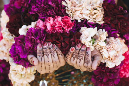 Modern desert Indian wedding celebration
