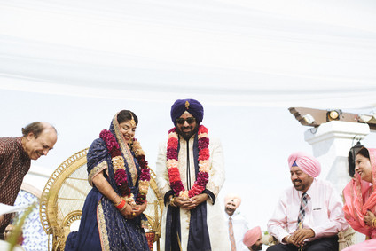 Modern desert Indian wedding celebration