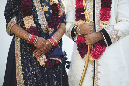 Modern desert Indian wedding celebration