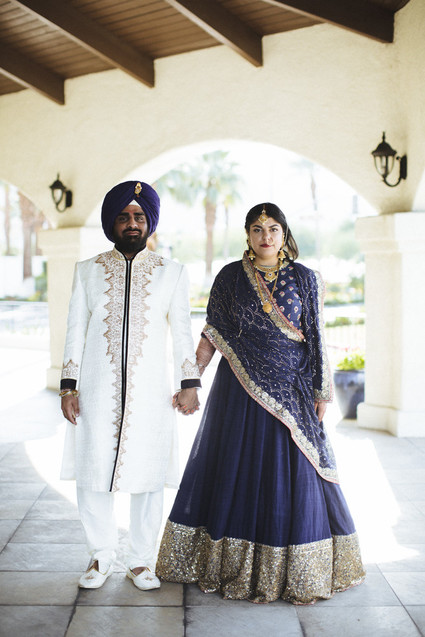 Modern desert Indian wedding celebration