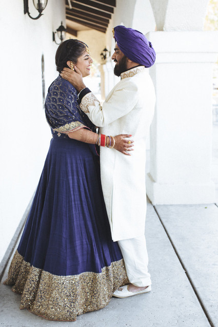 Modern desert Indian wedding celebration