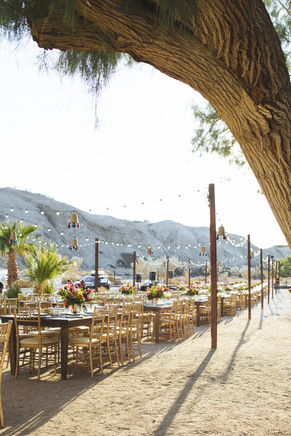 Modern desert Indian wedding celebration