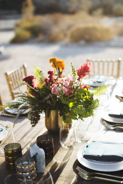 Modern desert Indian wedding celebration