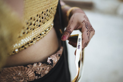 Modern desert Indian wedding celebration