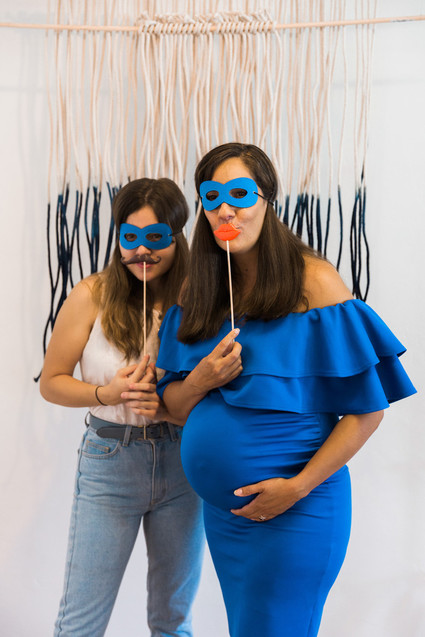 Royal blue heroes baby shower