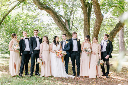 elegant pastel fall wedding at Tyler Arboretum in Philadelphia