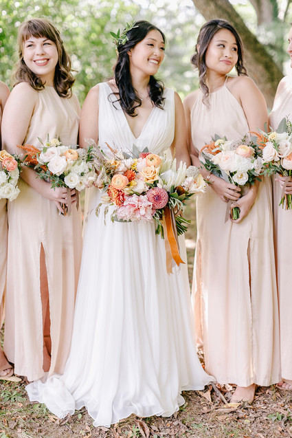 elegant pastel fall wedding at Tyler Arboretum in Philadelphia