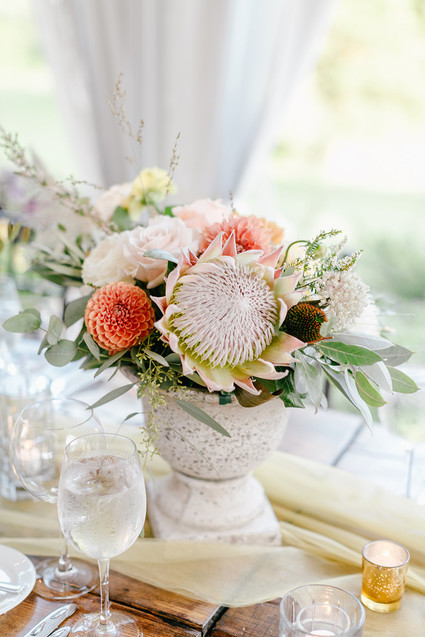 elegant pastel fall wedding at Tyler Arboretum in Philadelphia