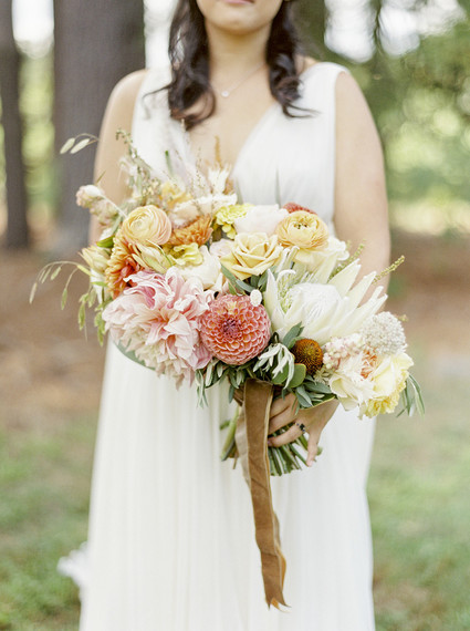 elegant pastel fall wedding at Tyler Arboretum in Philadelphia