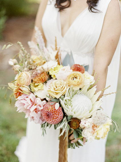 elegant pastel fall wedding at Tyler Arboretum in Philadelphia