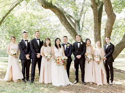 elegant pastel fall wedding at Tyler Arboretum in Philadelphia