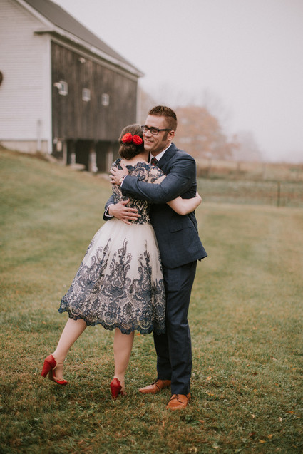 Moody fall barn wedding in Maine