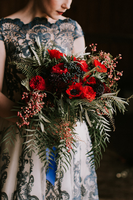 Moody fall barn wedding in Maine Inspiration