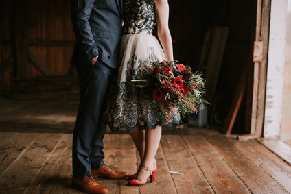 Moody fall barn wedding in Maine