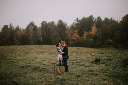 Moody fall barn wedding in Maine