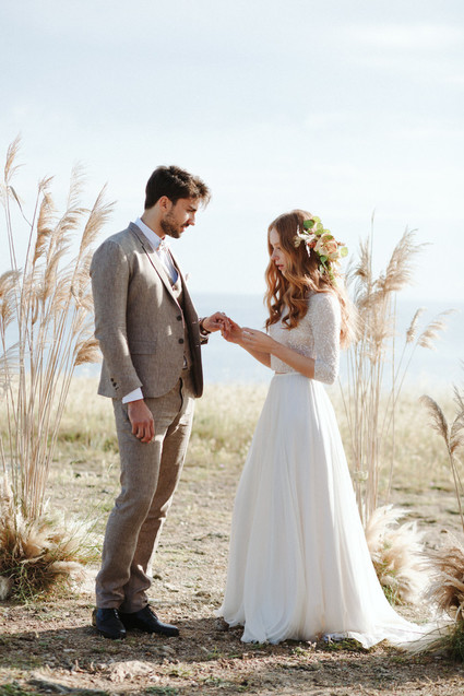 Romantic boho fall Apulia elopement