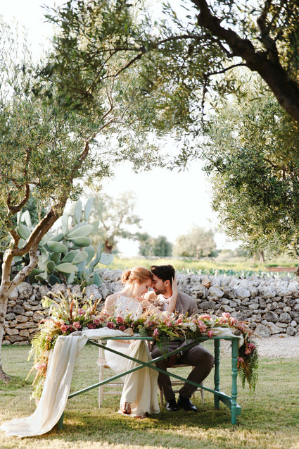Romantic boho fall Apulia elopement