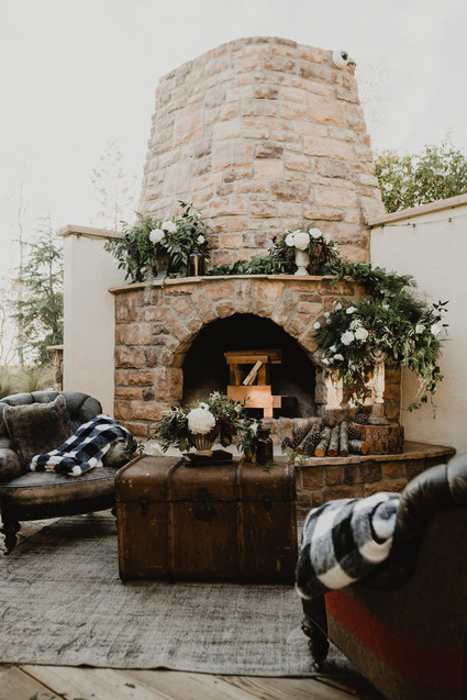 Rustic winter wedding in Oak Glen, CA