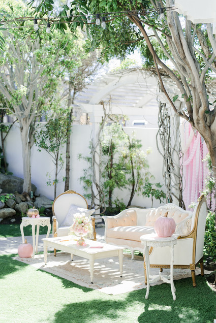 Pink pumpkin baby shower