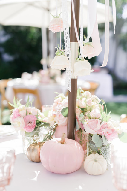 Pink pumpkin baby shower