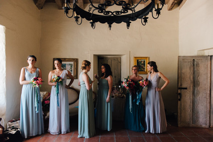 Colorful wedding at the Santa Barbara Historical Museum