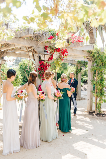 Colorful wedding at the Santa Barbara Historical Museum