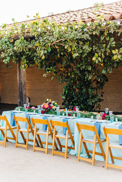 Colorful wedding at the Santa Barbara Historical Museum