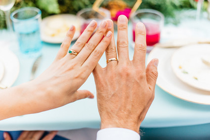Colorful wedding at the Santa Barbara Historical Museum