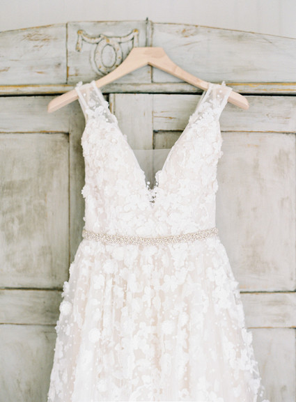 BHLDN applique floral wedding gown
