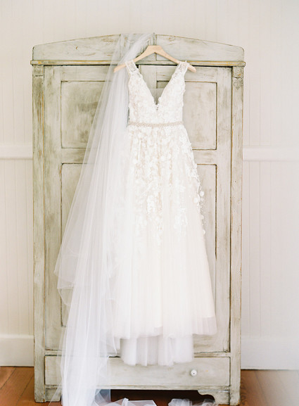 BHLDN applique floral wedding gown