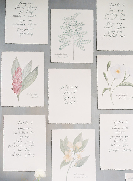 Vintage botanical wedding at Puakea Ranch in Hawaii Inspiration