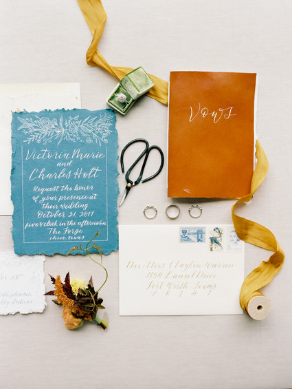 Elegant fall wedding invitations by Leyco Lettering