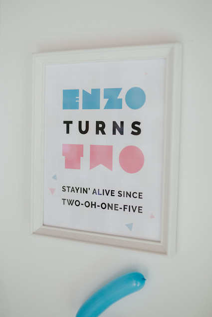 Disco pizza party second birthday