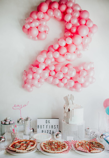 Disco pizza party second birthday