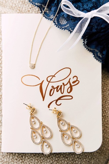 gold foil wedding details