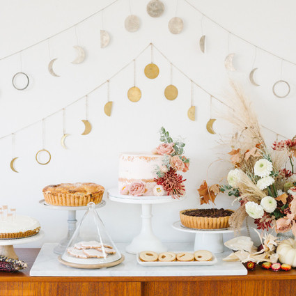 Feminine fall Moon themed 1st birthday party on 100 Layer Cakelet