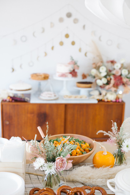 Feminine fall Moon themed 1st birthday party on 100 Layer Cakelet Inspiration