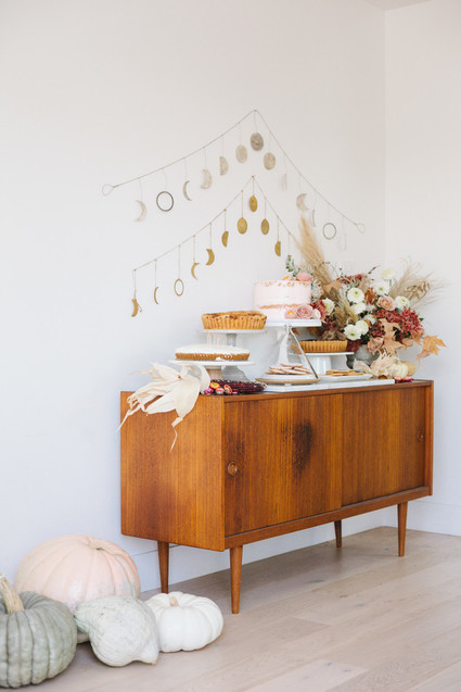 Feminine fall Moon themed 1st birthday party on 100 Layer Cakelet