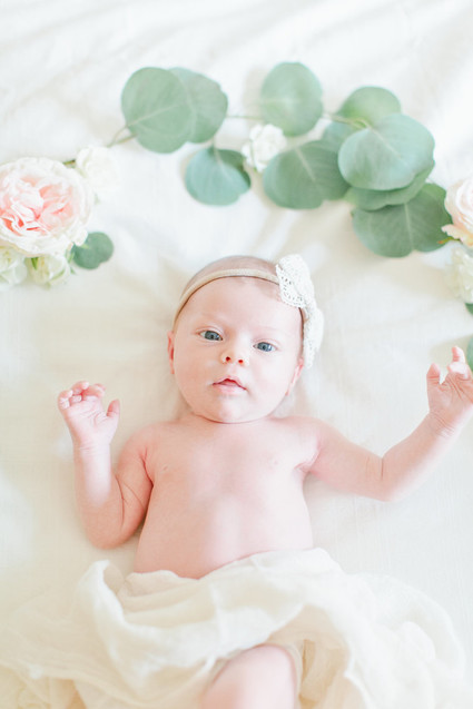 Floral newborn photos on 100 Layer Cakelet Inspiration