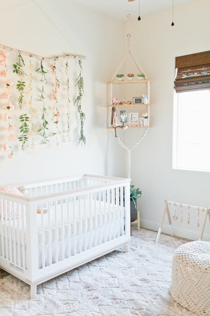 Floral boho girl's nursery