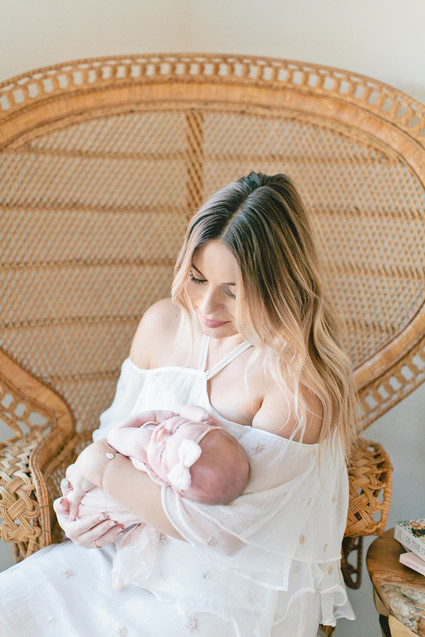 Floral boho girl's nursery and newborn photos