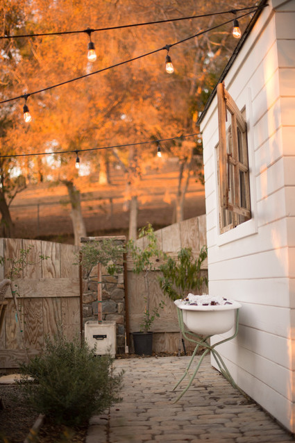 Backyard Thanksgiving feast from Found Rentals
