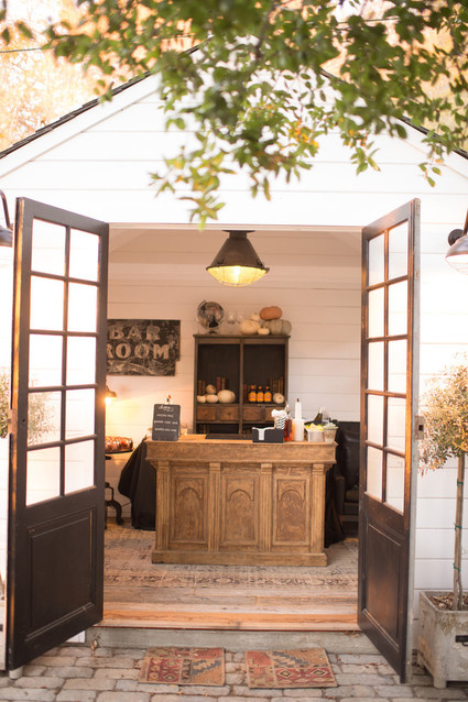 Backyard Thanksgiving feast from Found Rentals