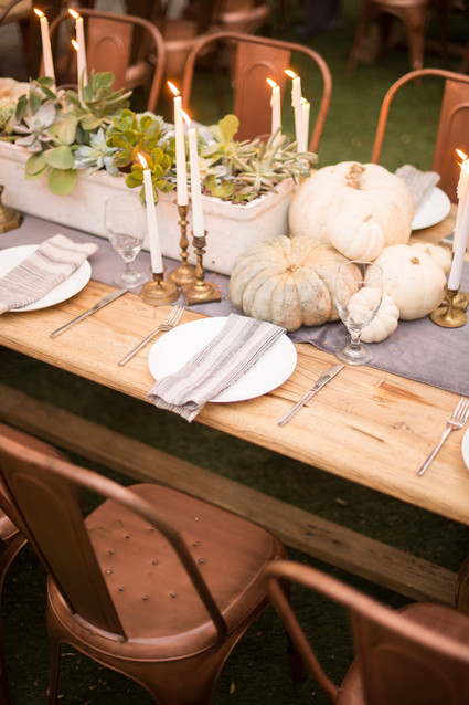 Backyard Thanksgiving feast from Found Rentals