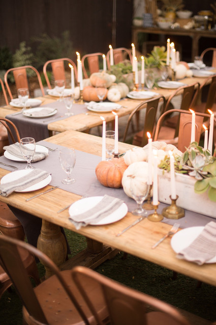 Backyard Thanksgiving feast from Found Rentals