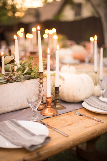 Backyard Thanksgiving feast from Found Rentals