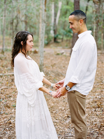 Floral fall forest elopement