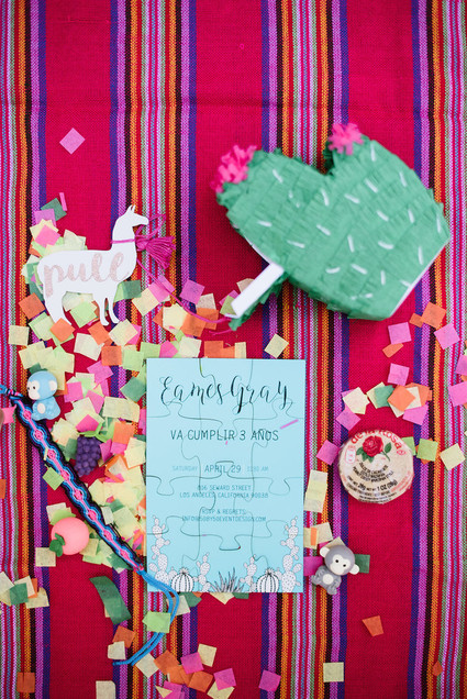 Llama-inspired Frida Kahlo 3rd birthday party