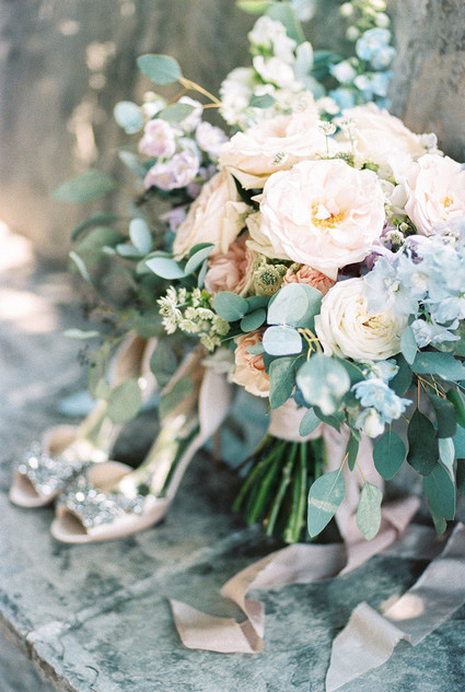 Pastel bouquet | Romantic Montenegro elopement on 100 Layer Cake Inspiration